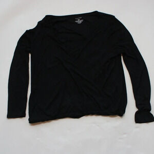 Sonoma Faux Wrap Black Top
